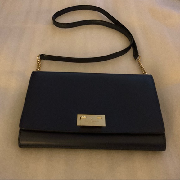 kate spade Handbags - Kate Spade New York Navy Flap Bag Gold Chain Shoulder/Crossbody NWOT w/ Dusty